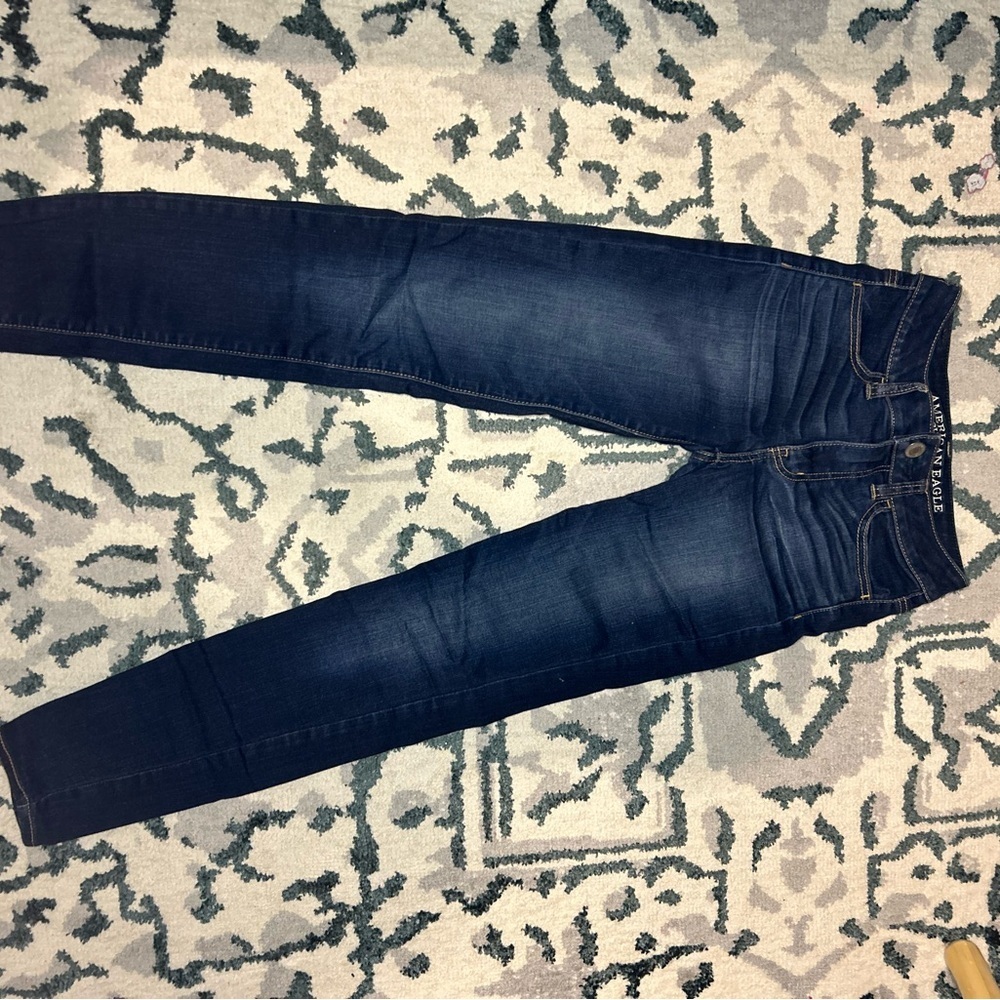 American Eagle Outfitters Dark Blue High Rise Jegging Super Stretch